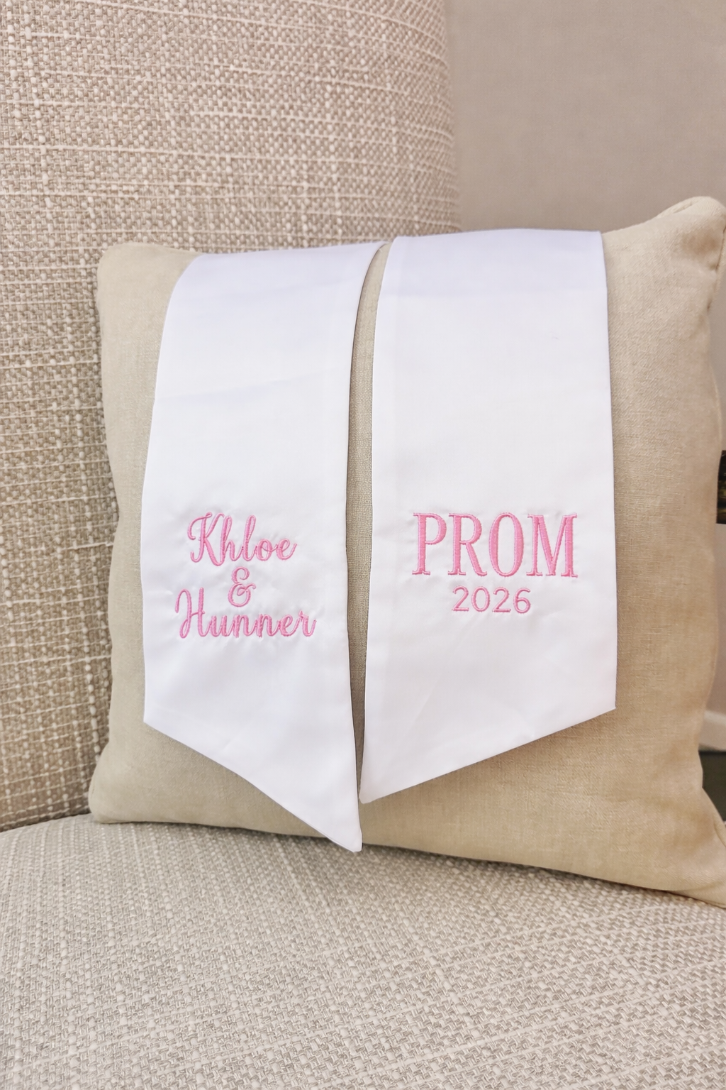 "Couple" Prom sash