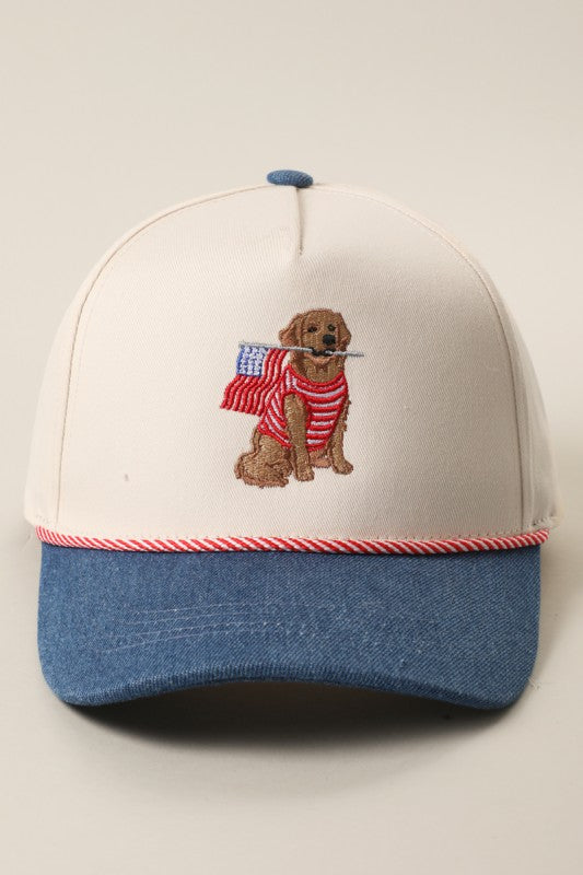 American pup trucker hat
