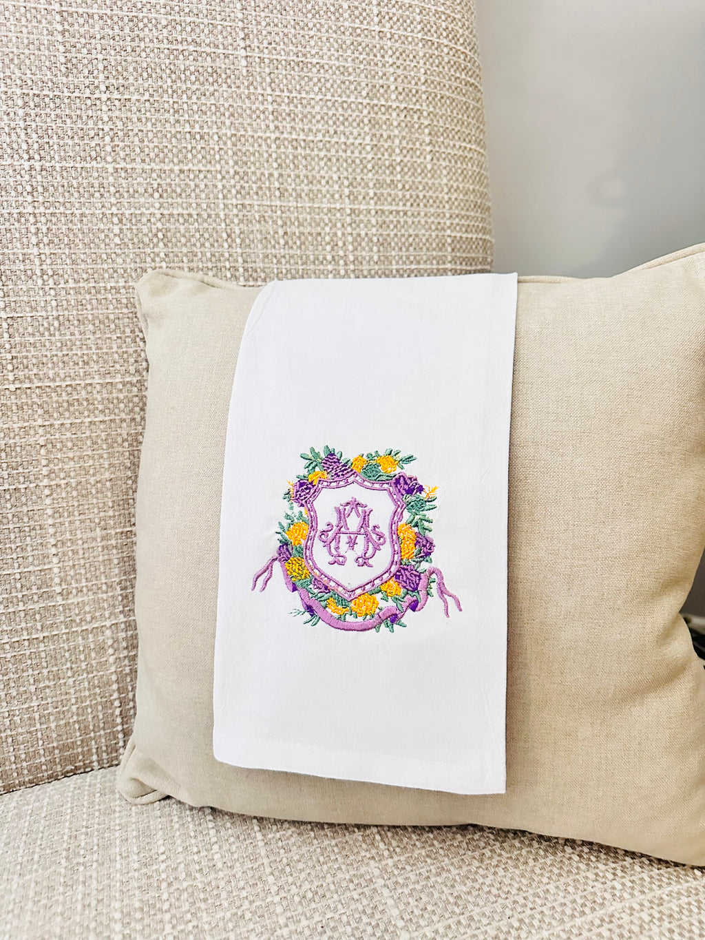 Wedding Crest Tea Towel