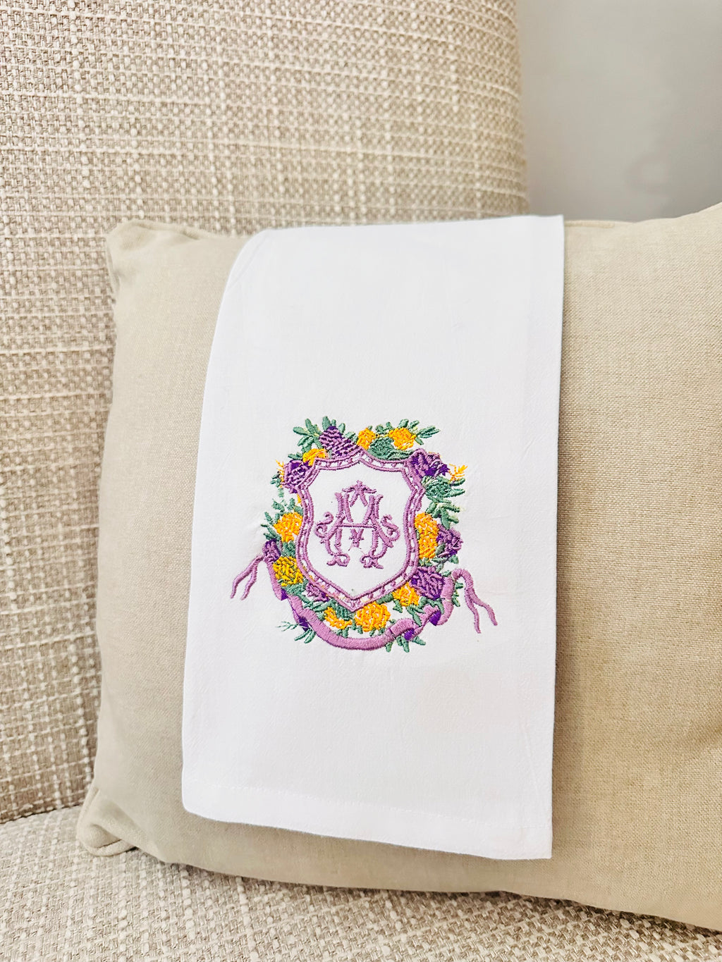 Wedding Crest Tea Towel