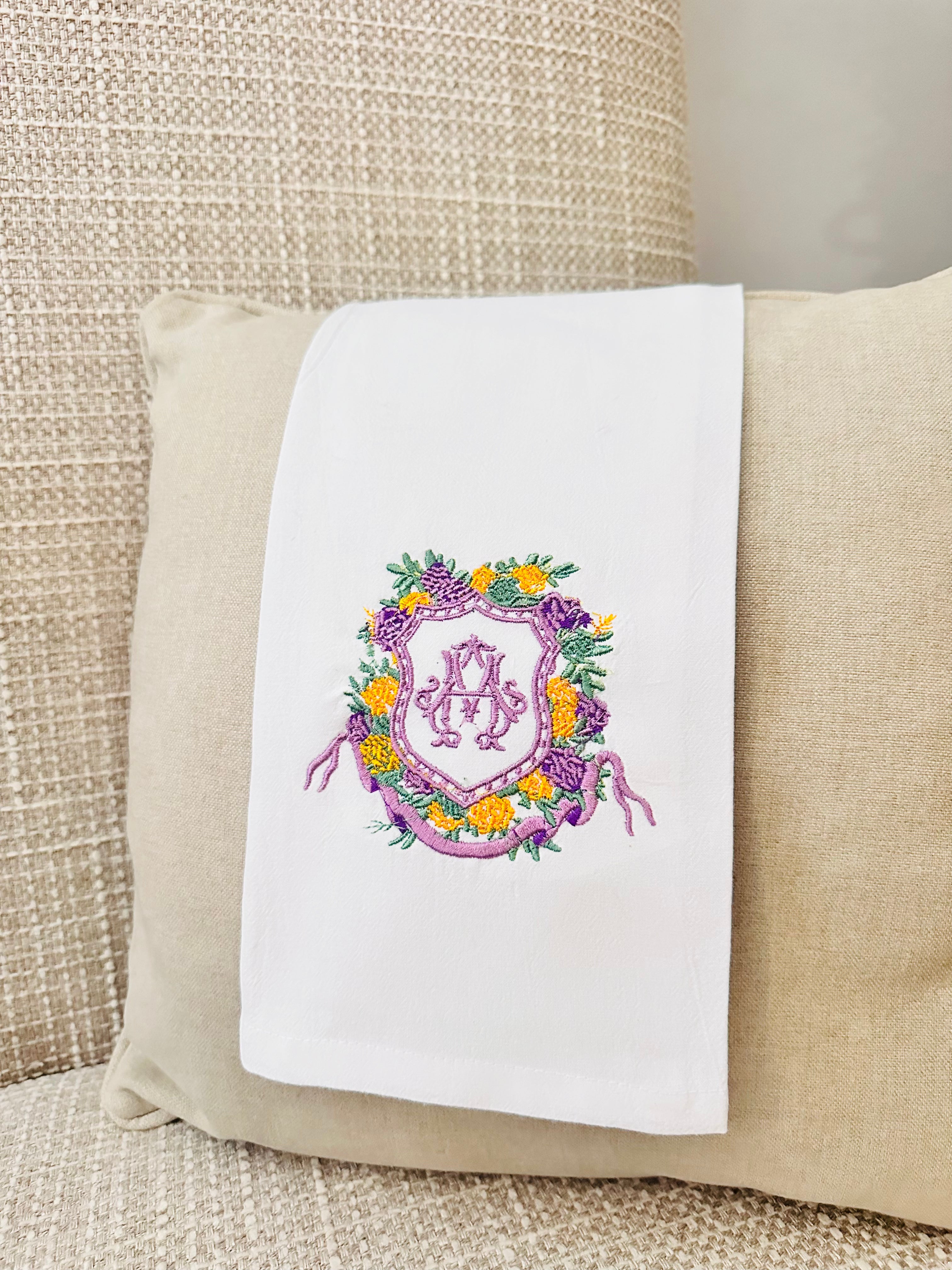 Wedding Crest Tea Towel