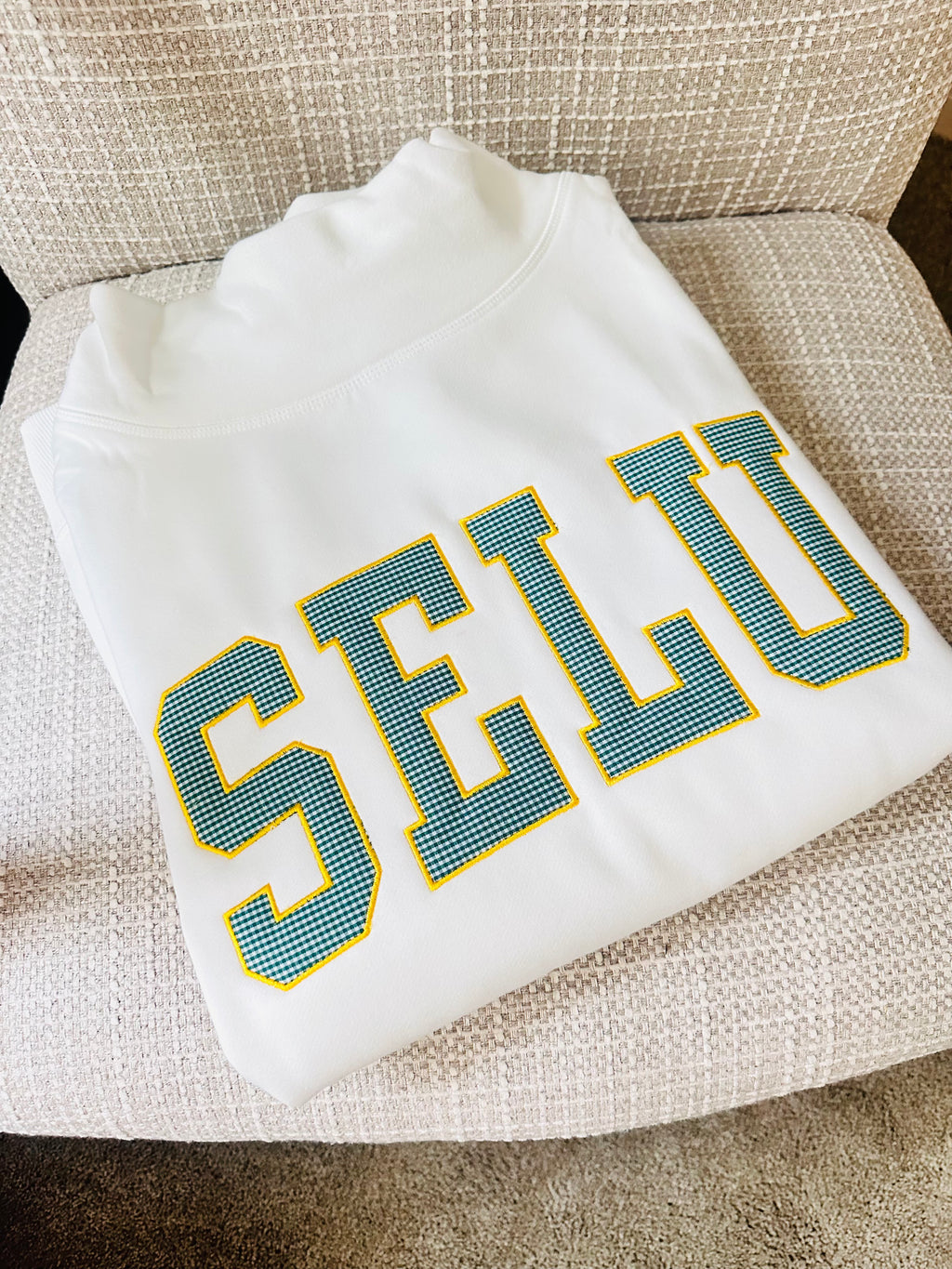 SELU Gingham Mockneck
