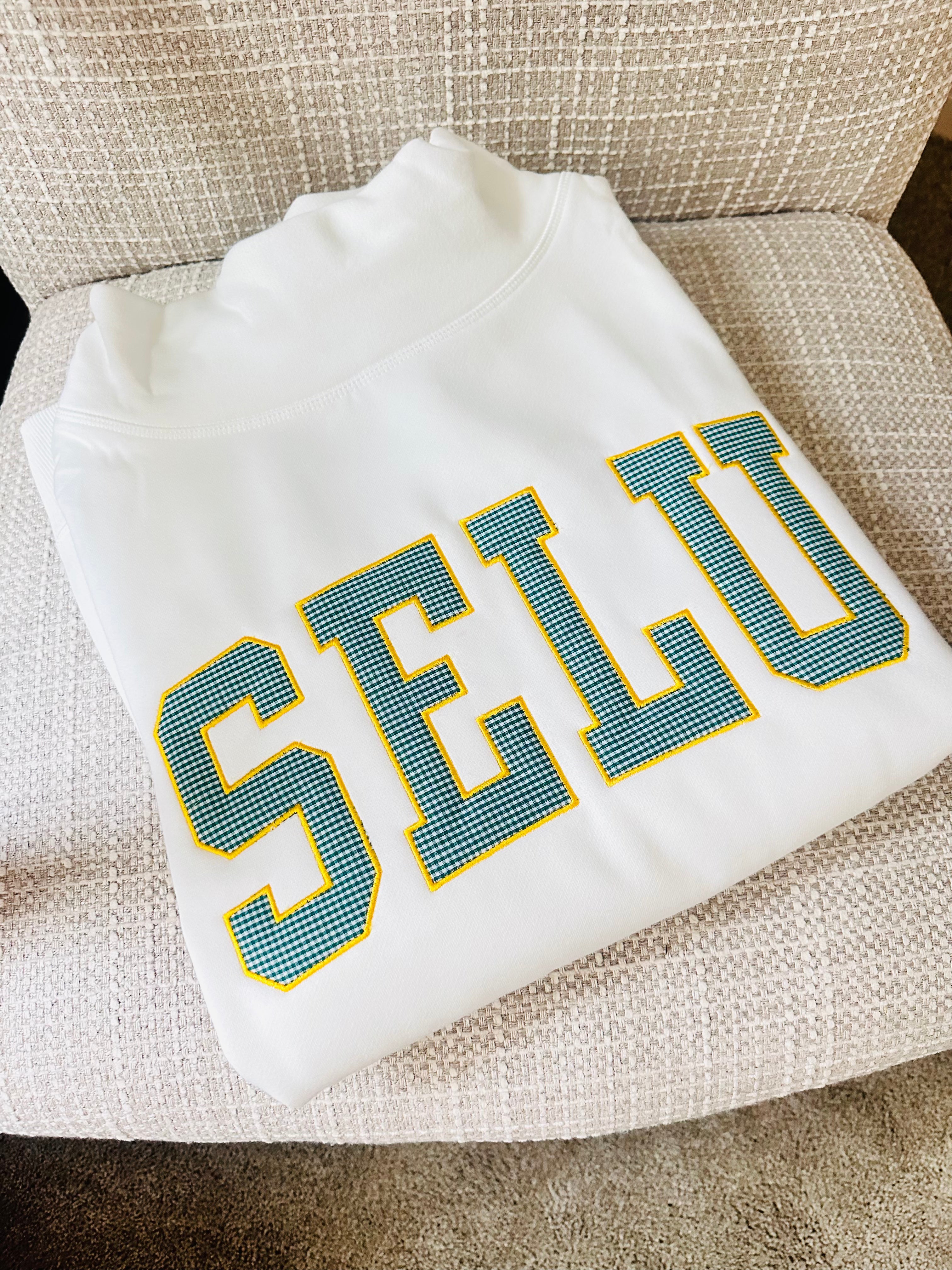 SELU Gingham Mockneck